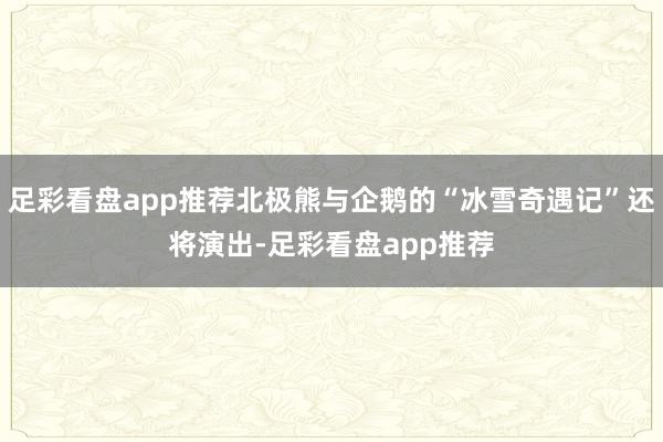 足彩看盘app推荐北极熊与企鹅的“冰雪奇遇记”还将演出-足彩看盘app推荐
