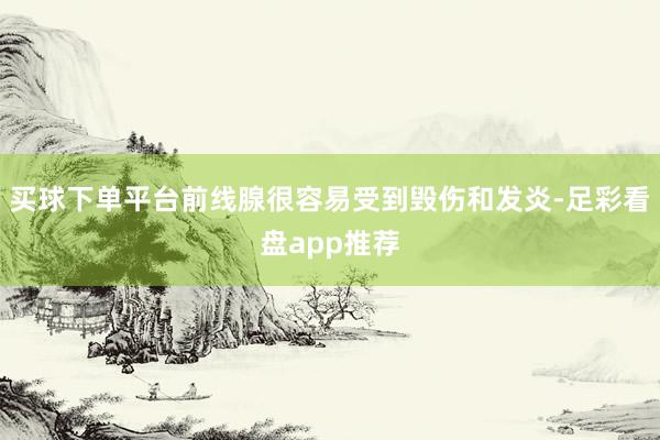 买球下单平台前线腺很容易受到毁伤和发炎-足彩看盘app推荐