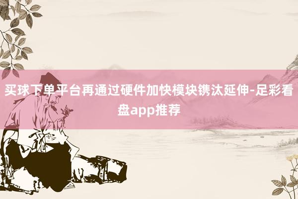买球下单平台再通过硬件加快模块镌汰延伸-足彩看盘app推荐