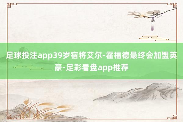 足球投注app39岁宿将艾尔-霍福德最终会加盟英豪-足彩看盘app推荐