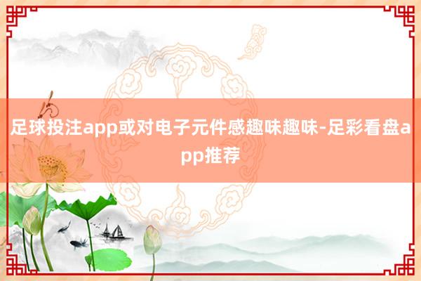 足球投注app或对电子元件感趣味趣味-足彩看盘app推荐