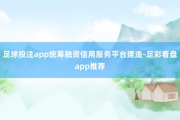 足球投注app统筹融资信用服务平台建造-足彩看盘app推荐