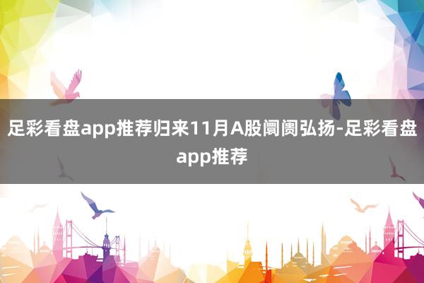 足彩看盘app推荐归来11月A股阛阓弘扬-足彩看盘app推荐