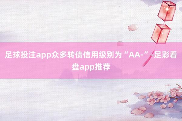 足球投注app众多转债信用级别为“AA-”-足彩看盘app推荐