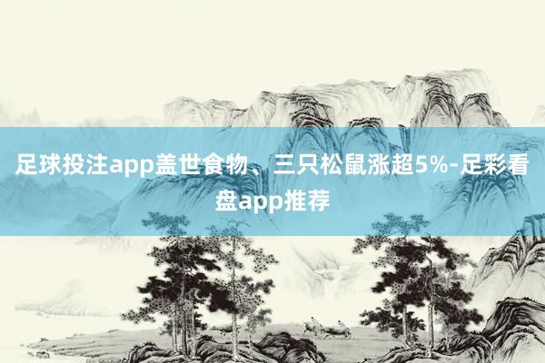 足球投注app盖世食物、三只松鼠涨超5%-足彩看盘app推荐